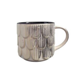 Starbucks 2019 Mermaid Scales Mug Gold Pinstripes 14oz